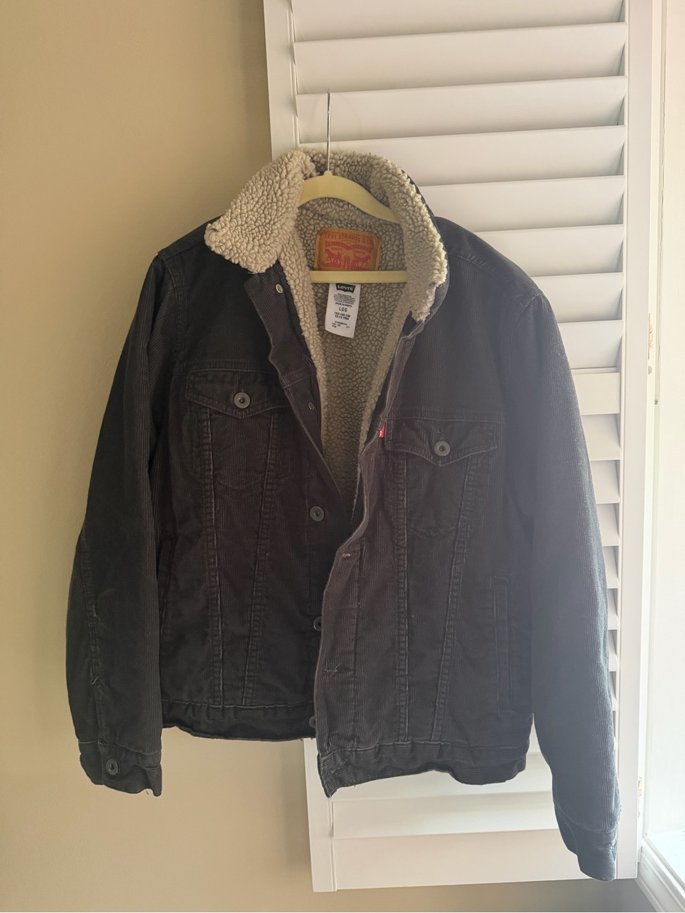 Levi's Dark Brown Corduroy Sherpa-Lined Trucker Jacket